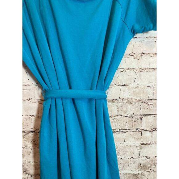 Torrid Callie T-Shirt Dress Womens 2X Teal French Terry Stretch Belted Plus - Picture 6 of 14